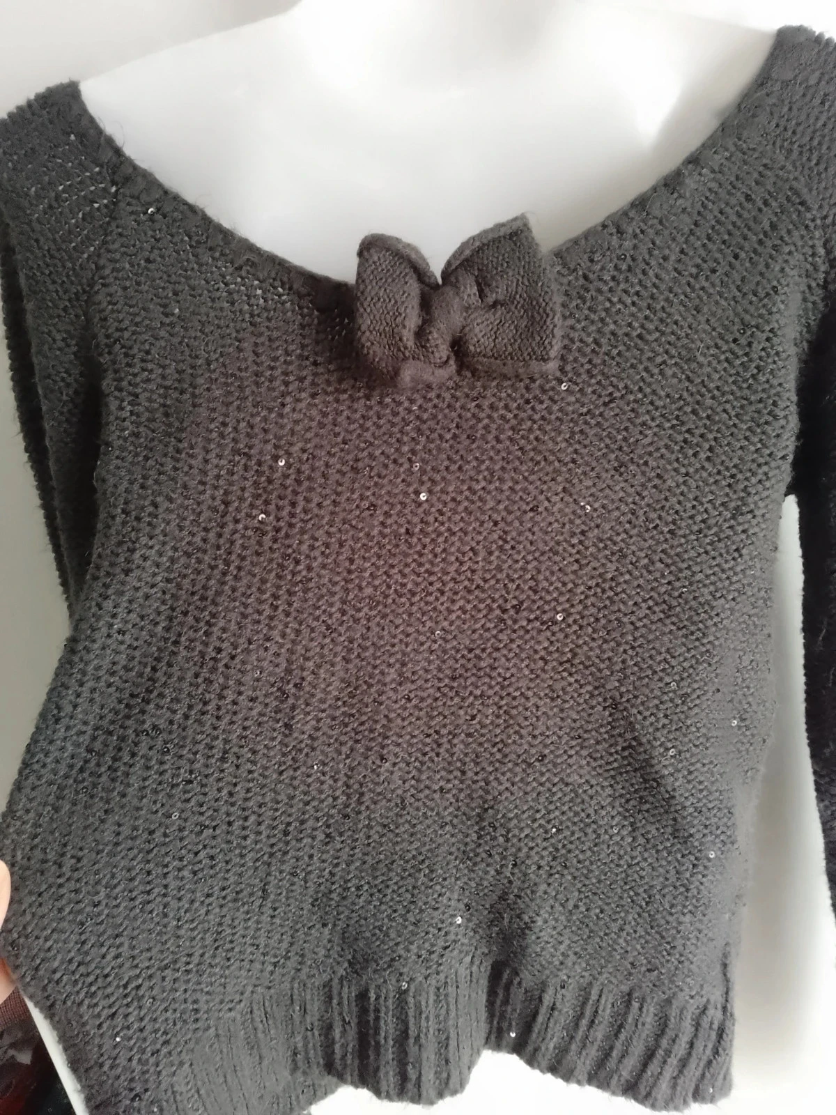 Suéter bohemio gris con lentejuelas talla M 38 – photo 2
